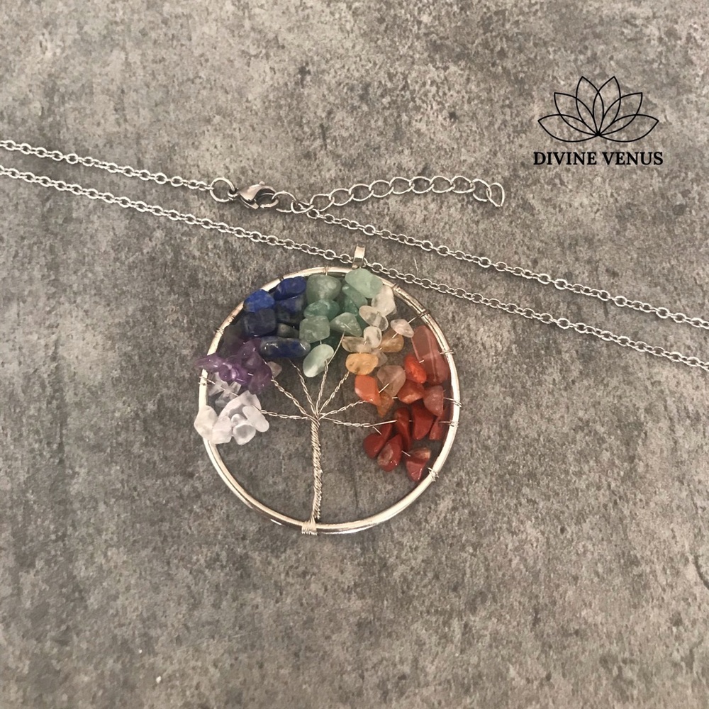 Chakra Tree of Life Pendant Necklace - Picture 2 of 7